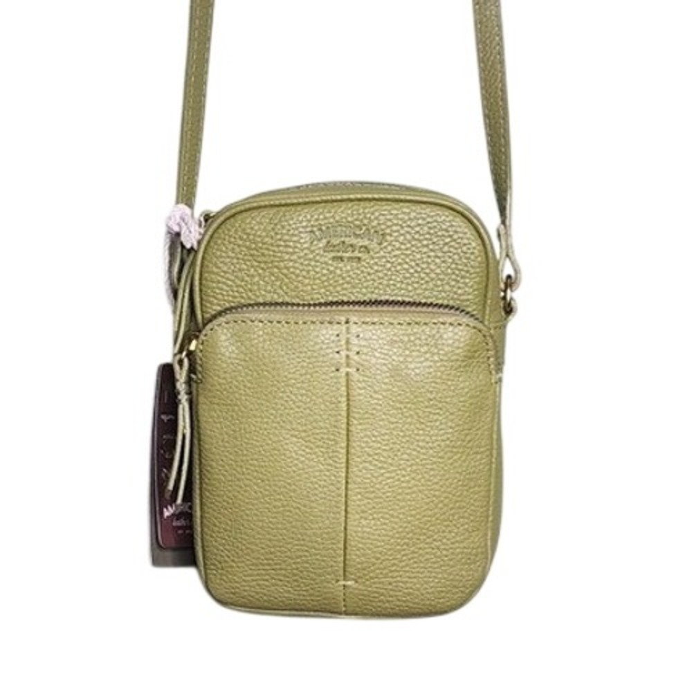 American Leather Co Cleveland Mini Crossbody Bag Purse Pockets Adjustable Strap